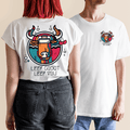 T-shirt Wit Leef groot, Leef vrij